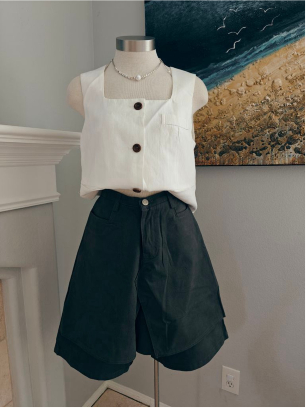 Women's Gray Bermuda Shorts